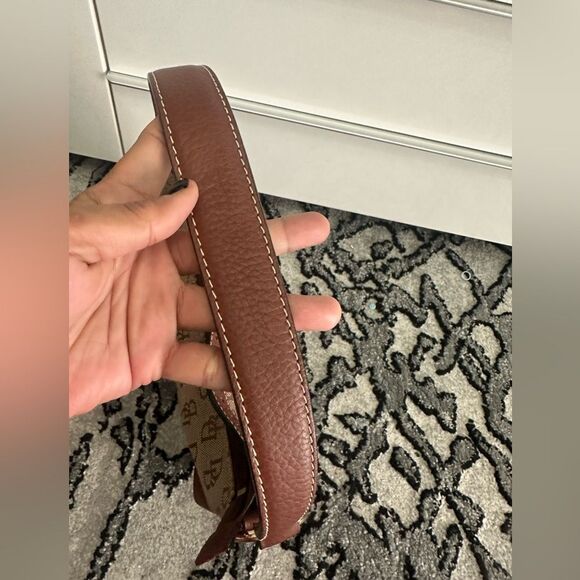 Dooney and Bourke Signature Canvas and Pebble Leather Hobo Satchel Shoulder Bag - Picture 6 of 16